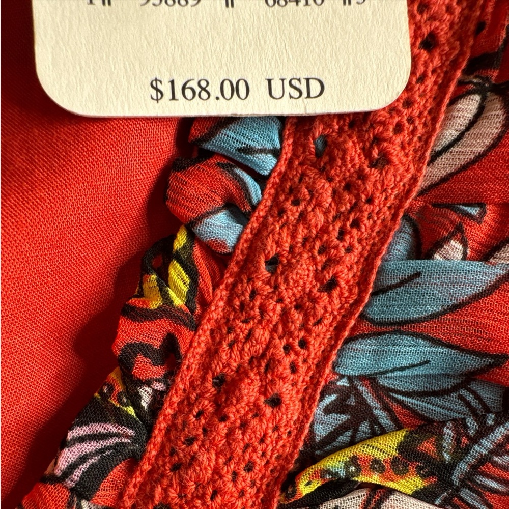 FREE PEOPLE Cassis Printed Chiffon Dress, Tiered, Mix Floral, Size XS. - Picture 7 of 12